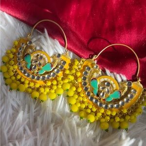 Yellow Waalian/Jhumka (earrings)